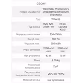 Dmuchawa wentylator pieca CO WPA 06 z klapką i przysłoną Oryginał - 10