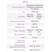Dmuchawa wentylator pieca CO WPA 120 klapa przysłona, wtyk 2mb Oryginał - 9
